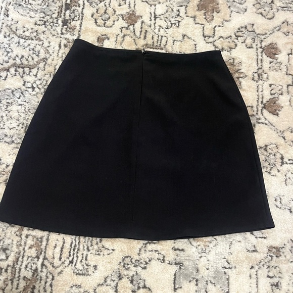 Lulus Black Mini Skirt with Slit - Picture 3 of 4